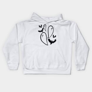 ghosts and bats Kids Hoodie